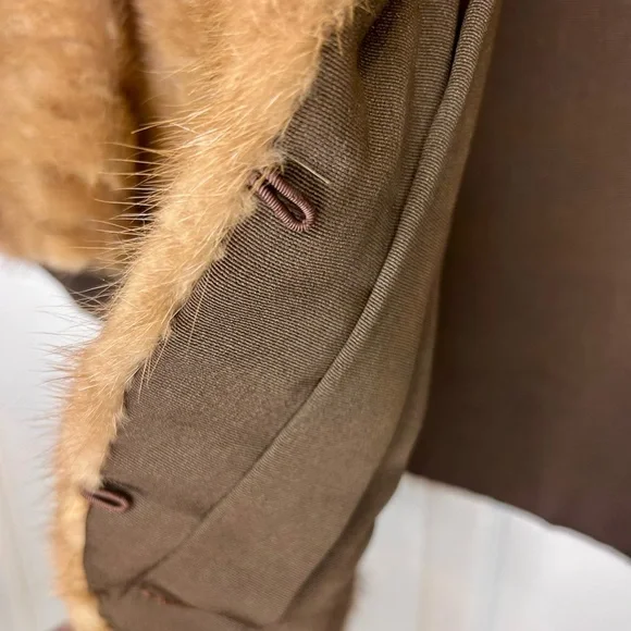 🍸”Buffums” Vintage Mink Fur Shrug/Cape Size L/XL - Picture 14 of 16